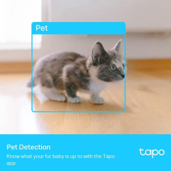 Tapo Caméra Surveillance WiFi intérieure 2K+(4MP) C225, Détection de Personne, Vision Nocturne Personnalisable, Suivi de Mouveme