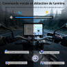 Écran moto carplay 7 pouces w722tpms,carplay et android auto sans fil avec tpms,gps moto écran tactile étanche ip67,double bleut
