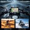 Écran moto carplay 7 pouces w722tpms,carplay et android auto sans fil avec tpms,gps moto écran tactile étanche ip67,double bleut