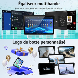 Écran moto carplay 7 pouces w722tpms,carplay et android auto sans fil avec tpms,gps moto écran tactile étanche ip67,double bleut