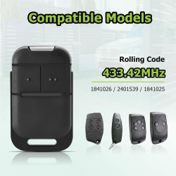 433,42 MHz Telecomando Portail pour S0M-FY RTS- 2401539,1841026,1841025,2 canali Télécommande/émetteur/signal sonore pour porte 