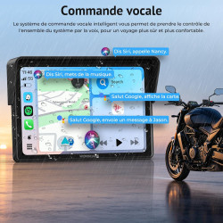 W522tpms écran moto carplay sans fil 5 pouces avec android auto, gps moto avec tpms, écran ips tactile ip67 étanche, commande vo