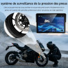 W522tpms écran moto carplay sans fil 5 pouces avec android auto, gps moto avec tpms, écran ips tactile ip67 étanche, commande vo