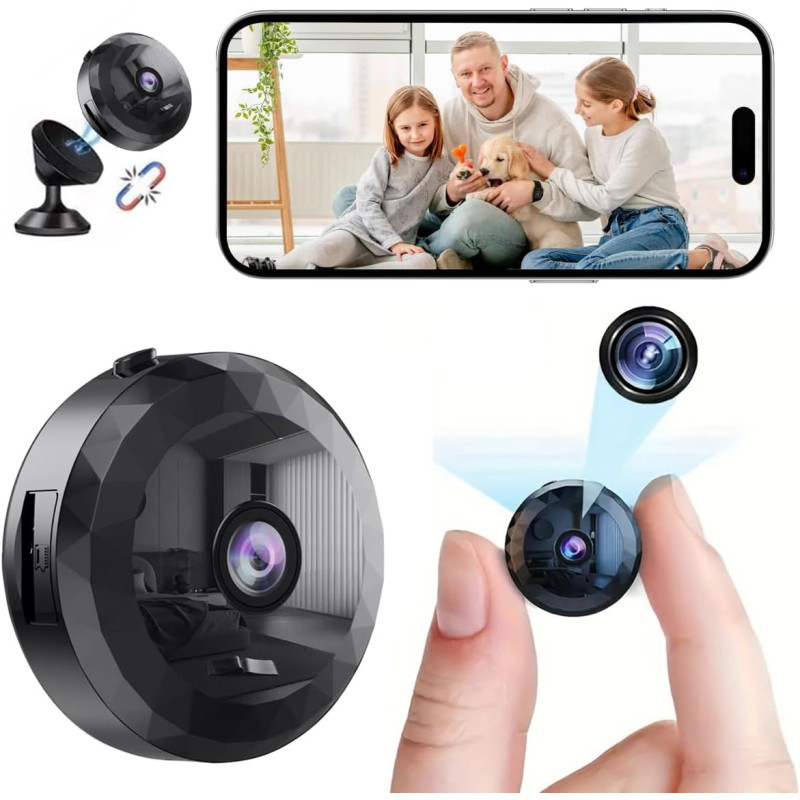 WiFi Caméra,1080P HD Caméra de Surveillance Interieur/Extérieur sans Fil avec Audio et Vidéo, avec Enregistrement Longue Batteri
