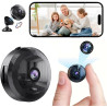 WiFi Caméra,1080P HD Caméra de Surveillance Interieur/Extérieur sans Fil avec Audio et Vidéo, avec Enregistrement Longue Batteri