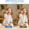 WiFi Caméra,1080P HD Caméra de Surveillance Interieur/Extérieur sans Fil avec Audio et Vidéo, avec Enregistrement Longue Batteri