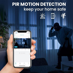 WiFi Caméra,1080P HD Caméra de Surveillance Interieur/Extérieur sans Fil avec Audio et Vidéo, avec Enregistrement Longue Batteri