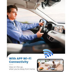 WiFi Caméra,1080P HD Caméra de Surveillance Interieur/Extérieur sans Fil avec Audio et Vidéo, avec Enregistrement Longue Batteri