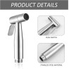 1 douchette à main, pommeau de douche en acier inoxydable, pulvérisateur de bidet pour toilettes, douchette à main, argenté