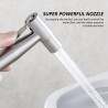 1 douchette à main, pommeau de douche en acier inoxydable, pulvérisateur de bidet pour toilettes, douchette à main, argenté