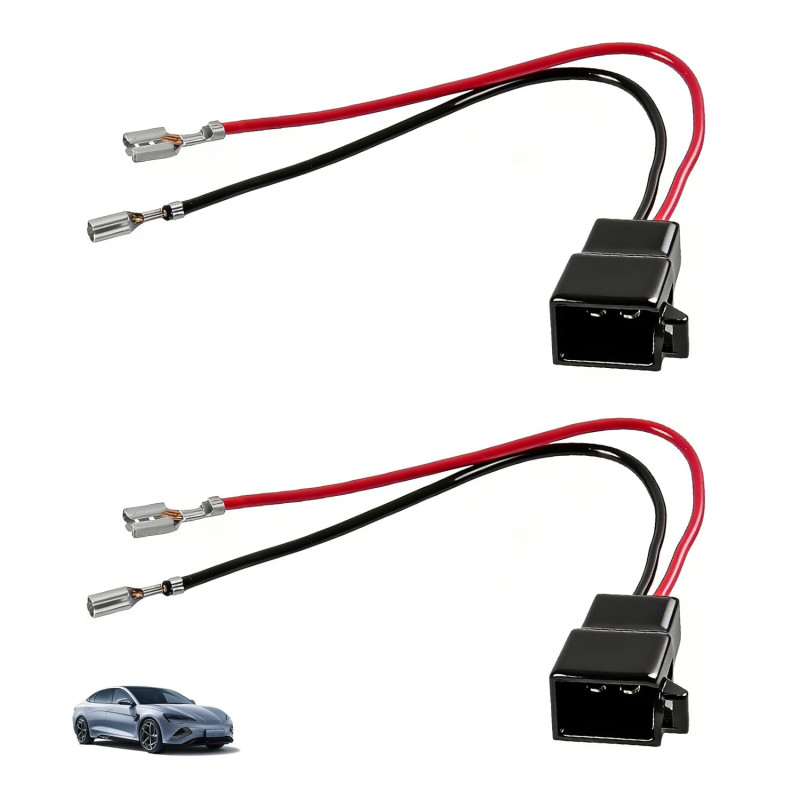 2 Pièces Adaptateur Haut Parleur, Adaptateur Enceinte Voiture DIN Universels, Connecteurs Fiche pour Haut-parleurs Compatible av