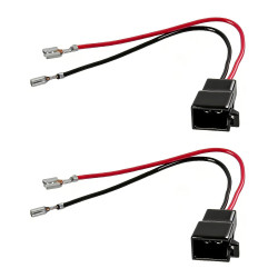 2 Pièces Adaptateur Haut Parleur, Adaptateur Enceinte Voiture DIN Universels, Connecteurs Fiche pour Haut-parleurs Compatible av