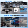 CAMECHO 5 Canaux Vision Nocturne Dashcam 1080P Rotation à 360° Caméra Voiture Embarquée Avant et arrière, 3,16'' Dashcam Mode Pa