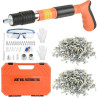 Pistolet à clouer manuel pour béton et acier, 5 niveaux de réglage - Kit complet avec 220 clous, mini pistolet à clouer portable