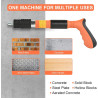 Pistolet à clouer manuel pour béton et acier, 5 niveaux de réglage - Kit complet avec 220 clous, mini pistolet à clouer portable