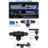 CAMECHO 5 Canaux Vision Nocturne Dashcam 1080P Rotation à 360° Caméra Voiture Embarquée Avant et arrière, 3,16'' Dashcam Mode Pa