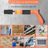 Pistolet à clouer manuel pour béton et acier, 5 niveaux de réglage - Kit complet avec 220 clous, mini pistolet à clouer portable