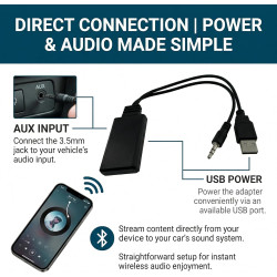 Adaptateur bleutooth jack, adaptateur bleutooth voiture avec bleu tooth 5.0, récepteur audio aux interface 3.5 mm, convertisseur