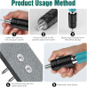 Pistolet à clouer manuel pour béton et acier, 5 niveaux de réglage - Kit complet avec 220 clous, mini pistolet à clouer portable