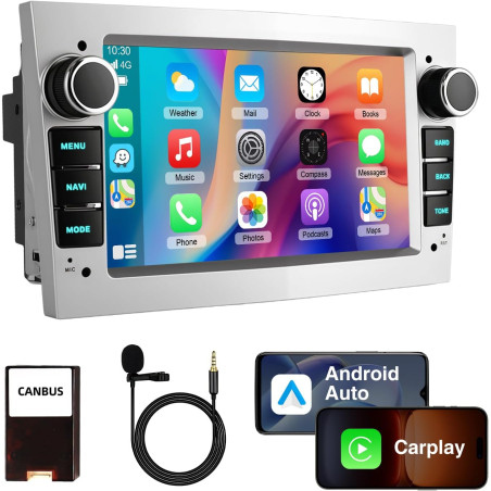 Essgoo autoradio 7 pouces android 15 pour opel corsa d/astra h/zafira b/meriva a/combo/signum – 4go ram + 64go rom, carplay & an