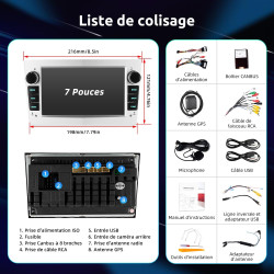Essgoo autoradio 7 pouces android 15 pour opel corsa d/astra h/zafira b/meriva a/combo/signum – 4go ram + 64go rom, carplay & an