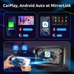 Autoradio 7 pouces android 15 pour opel corsa d/astra h/zafira b/meriva a/combo/signum – 4go ram + 64go rom, carplay & android a
