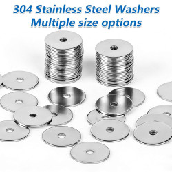80 Pcs Rondelle M4, Rondelles Inox M4 x 25 x 1,5 mm, Assortiment de Rondelles Plates pour Boulons et Vis, Rondelle en Acier Inox