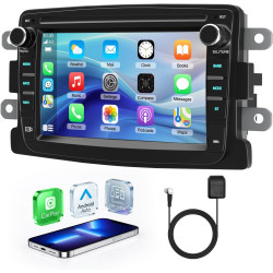 Essgoo autoradio 7 pouces android 15 pour dacia duster sandero captur logan dokker lodgy renault - 2+64gb carplay sans fil & and