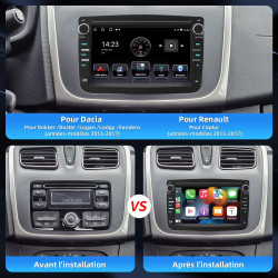 Essgoo autoradio 7 pouces android 15 pour dacia duster sandero captur logan dokker lodgy renault - 2+64gb carplay sans fil & and