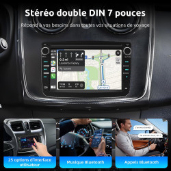 Essgoo autoradio 7 pouces android 15 pour dacia duster sandero captur logan dokker lodgy renault - 2+64gb carplay sans fil & and