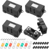 4 Pcs Porte Fusible Voiture, Porte-fusibles Midi/Méga pour Voitures, Bateaux, SUV et camions, avec Fusible 30A 40A 50A 80A, Comp