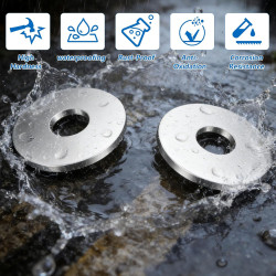 150 Pcs Rondelle M8, Rondelles Inox M8 x 20 x 1,5 mm, Assortiment de Rondelles Plates pour Boulons et Vis, Rondelle en Acier Ino