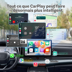OTTOCAST Mini Nova, Adaptateur 2 en 1 CarPlay Sans Fil et Android Auto Version Améliorée 2026 pour Téléphones iOS et Android, Co