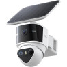 AOSU T2 Pro 3K Camera Surveillance WiFi Exterieure Sans Fil Solaire, Double Caméra 5MP 360° PTZ + 170° Grand Angle Sans Angle Mo