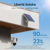 AOSU T2 Pro 3K Camera Surveillance WiFi Exterieure Sans Fil Solaire, Double Caméra 5MP 360° PTZ + 170° Grand Angle Sans Angle Mo