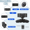 Support Carplay Fente CD pour Carplay, Universel Car CD Player Mount Adaptateur Boule 17 Mm Support CD Slot Amovible 360° Suppor