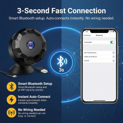 Caméra Espion Mini WiFi Caméras de Sécurité, Rechargeable cachée WiFi sans Fil Micro Nanny Cam avec Détection de Mouvement, Conn