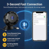 Caméra Espion Mini WiFi Caméras de Sécurité, Rechargeable cachée WiFi sans Fil Micro Nanny Cam avec Détection de Mouvement, Conn