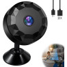 Caméra Espion Mini WiFi Caméras de Sécurité, Rechargeable cachée WiFi sans Fil Micro Nanny Cam avec Détection de Mouvement, Conn