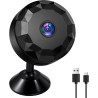 Caméra Espion Mini WiFi Caméras de Sécurité, Rechargeable cachée WiFi sans Fil Micro Nanny Cam avec Détection de Mouvement, Conn