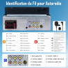 Autoradio 1 din, carplay voiture & android auto sans fil, poste radio bleutooth main libre, écran tactile, navigation gps, contr