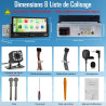 Autoradio 1 din, carplay voiture & android auto sans fil, poste radio bleutooth main libre, écran tactile, navigation gps, contr