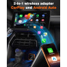 Syachi adaptateur sans fil carplay & android auto 2026, adaptateur carplay sans fil pour iphone et android avec usb-a/type-c, co