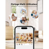 WOLFANG Camera Interieur 2K WiFi, Caméra Intérieure 360° PTZ avec Suivi Automatique, Vision Nocturne & Audio Bidirectionnel, Bab