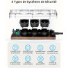 TOPREK Multiprise USB, Rallonge Multiprise en Finition Bois Marron 1.5M avec 3 Prises AC Française, 1 USB C et 1 USB A, 1 Interr