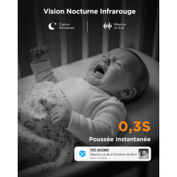 Lot de 2 2K Camera Surveillance WiFi Interieur, 360° PTZ, 5G/2,4G WiFi, Suivi Auto, Mode Privé, Vision Nocturne, Audio Bidirecti