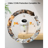 Lot de 2 2K Camera Surveillance WiFi Interieur, 360° PTZ, 5G/2,4G WiFi, Suivi Auto, Mode Privé, Vision Nocturne, Audio Bidirecti