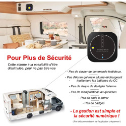 Alarme de Camping Car – WIFI/4G – Surveillance 24h/24h – Alerte sur téléphone - 2 Sirènes – Basse consommation – Adapté aux cloi