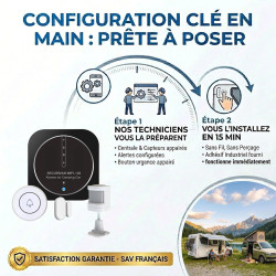 Alarme de Camping Car – WIFI/4G – Surveillance 24h/24h – Alerte sur téléphone - 2 Sirènes – Basse consommation – Adapté aux cloi