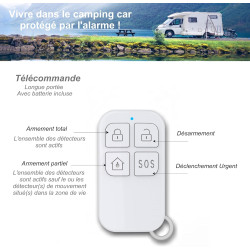 Alarme de Camping Car – WIFI/4G – Surveillance 24h/24h – Alerte sur téléphone - 2 Sirènes – Basse consommation – Adapté aux cloi
